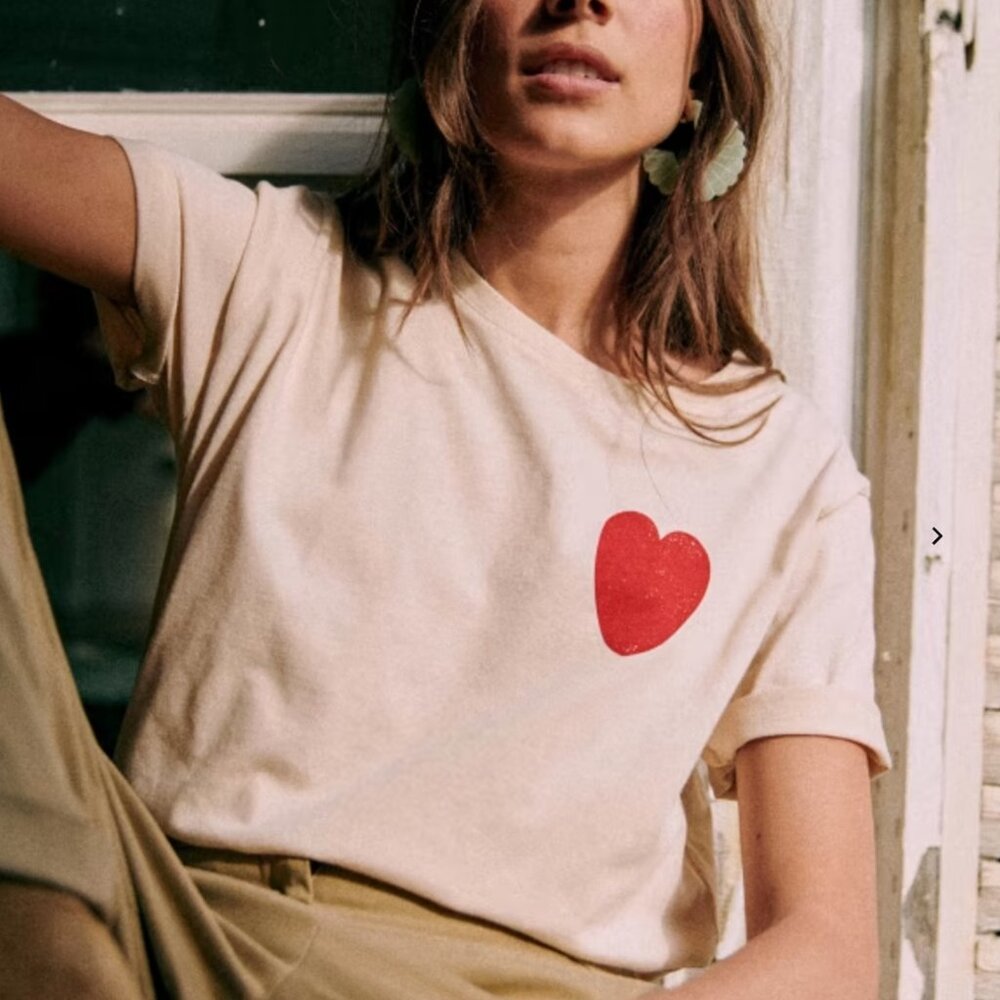 Heart T-Shirt - Sézane x Bobo Choses - Size M